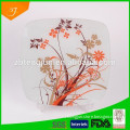square shape tempered glass plate, tempered glass tray with decal